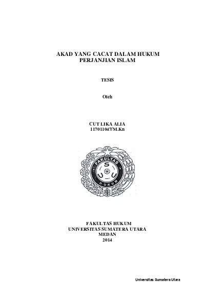 AKAD YANG CACAT DALAM HUKUM PERJANJIAN ISLAM …