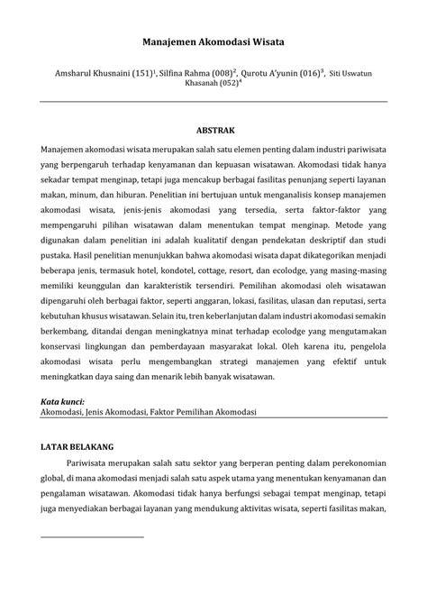 akomodasi wisata - Blog LindungiHutan - raincitystudios.com