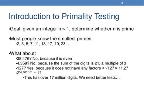 AKS Primality Test -- from Wolfram MathWorld