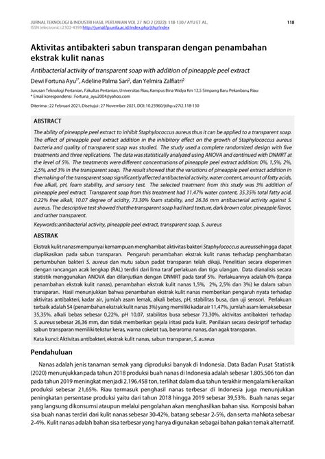 Aktivitas antibakteri sabun transparan dengan penambahan ... - Unila - wintechmobiles.com