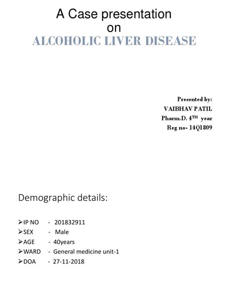 ALD WITH ASCITES by Vaibhav ppt