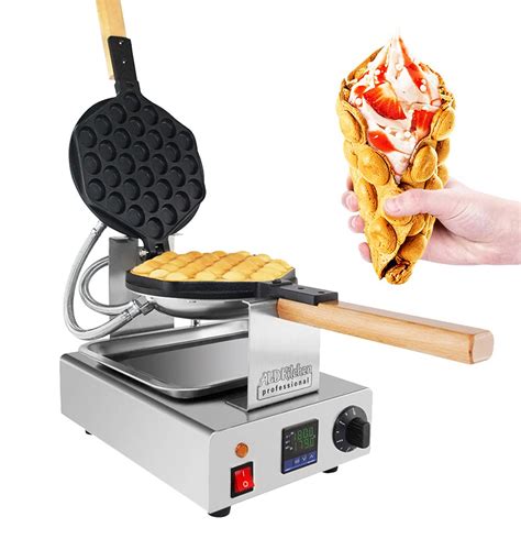 ALDKitchen Bubble Waffle Maker Stainless Steel Egg Waffle …