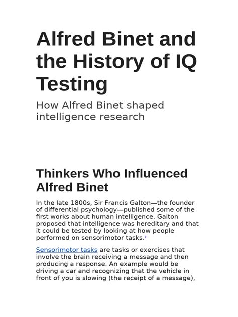 Alfred Binet and the History of IQ Testing - Verywell Mind - wintechmobiles.com