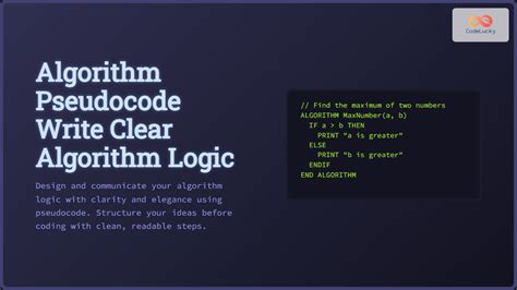 Algorithm Pseudocode: Write Clear Algorithm Logic … - wintechmobiles.com