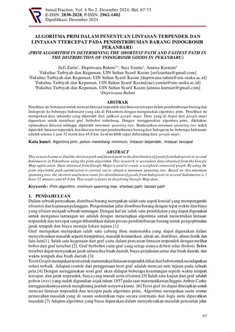 Algoritma Prim dalam Penentuan Lintasan Terpendek dan Lintasan Tercepat ... - wintechmobiles.com