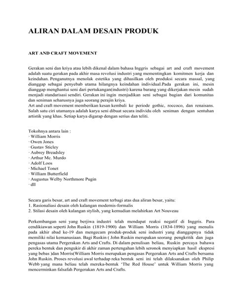 ALIRAN DALAM DESAIN PRODUK - UNY - muktibox.com