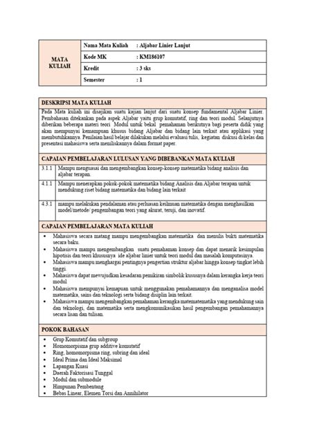 Aljabar Linier Lanjut - Sepuluh Nopember Institute of Technology - wintechmobiles.com