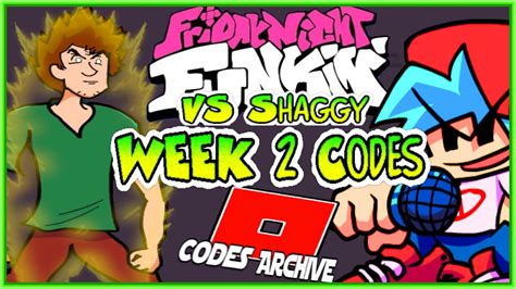 ALL Friday Night Funkin VS SHAGGY Week 2 Music IDs/Codes for ... - YouTube