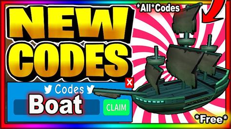 ALL NEW CODES 2020! Roblox Build A Boat For Treasure YouTube