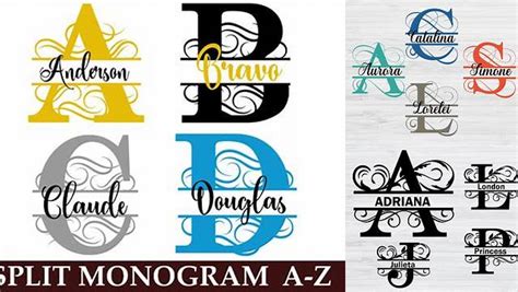 All Split Monogram Letters and Frames - SunCatcherStudio - muktibox.com