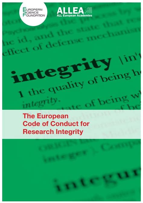 ALLEA Ethics Research Integrity