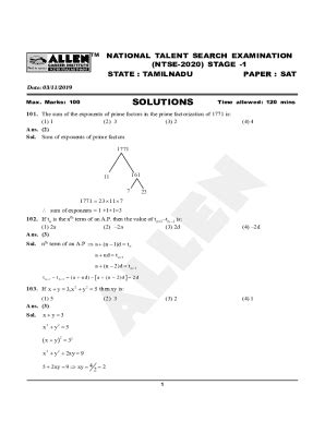 ALLEN ASAT Sample Paper 2024 For Class 7, 8, 9, 10