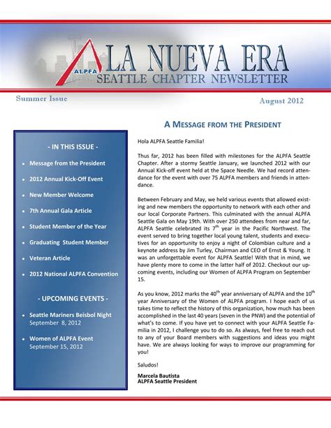 ALPFA Newsletter Spring 2012 No 8