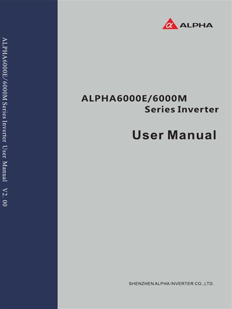 ALPHA6000E 6000M Inverter User Manual V2 00 1 pdf