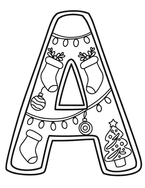 Alphabet Christmas Coloring Pages - Alphabet Tracing … - muktibox.com
