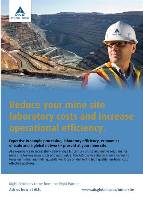 ALS Mine Site Reduce Onsite Laboratory Costs