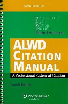 Full Download Alwd Citation Manual A Professional System Of Citation By Darby Dickerson