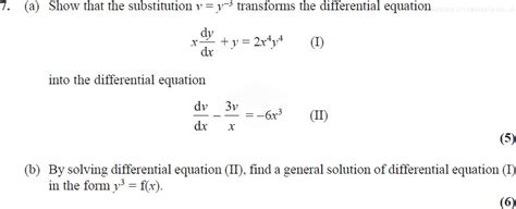 ALevel Edexcel Further Maths Questions First Order Linear