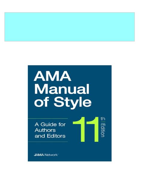 Read Online Ama Manual Of Style A Guide For Authors And Editors By American Medical Association