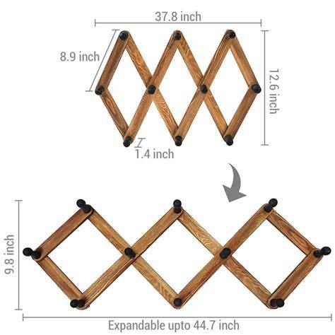 Amandra Solid Wood 10 - Hook Wall Mounted Coat Rack - raincitystudios.com