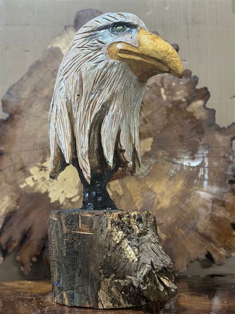 AMAZING CHAINSAW Wood Carving Eagle | From Log to Majestic Sculpture ... - muktibox.com