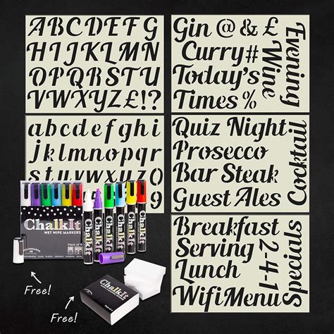 Amazon.com: Chalkboard Stencils - muktibox.com