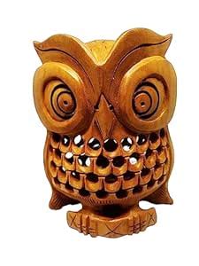 Amazon.com: Decorative Wooden Owl - muktibox.com