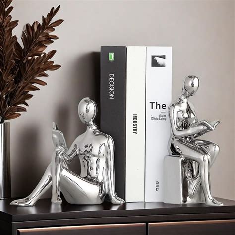 Amazon.com: Reading Book Decorative Bookends,Ceramic Bookends Decor Set ... - muktibox.com