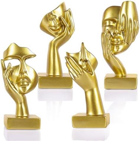 Amazon.com: UANYEMON Modern Luxury Gold Abstract Desk Sculpture ... - muktibox.com