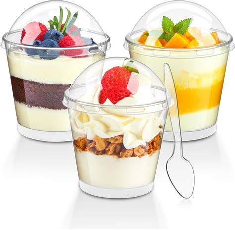 Amazon.com | Catertopia Mini Dessert Cups with Lids … - raincitystudios.com