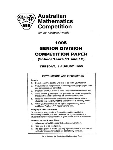 AMC Years 11 and 12 Senior 1988 pdf