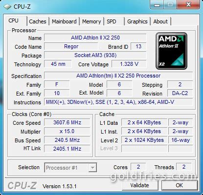 AMD Athlon II X2 250 benchmarks and specs.