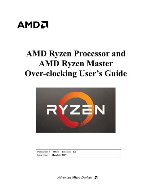 AMD Ryzen Master Overclocking Users Guide