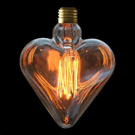 AMDTU Heart Shaped Decorative Light Bulb Standard Base, Large …