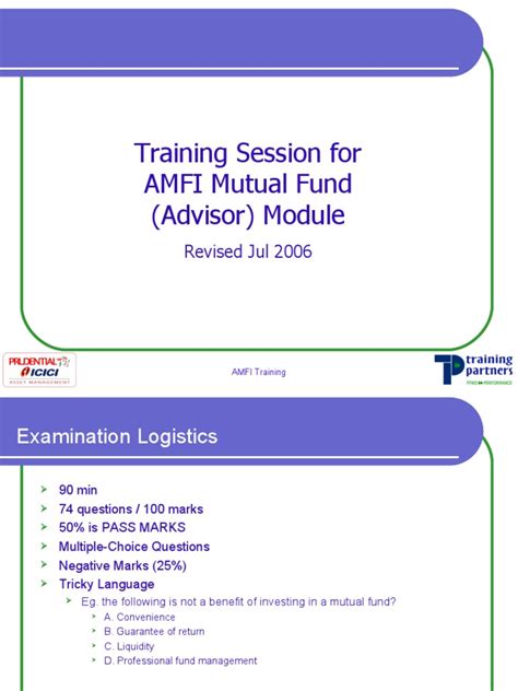 AMFI Training 2008 Icici