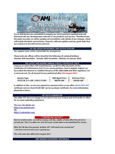 AMI Marine Service Agent Newsletter Iss02