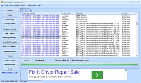 AML Free Registry Cleaner 4.25 Download TechSpot
