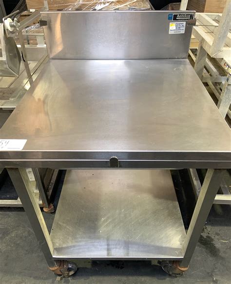 AMTECKO 29" STAINLESS STEEL MOBILE CHICKEN BREADING …