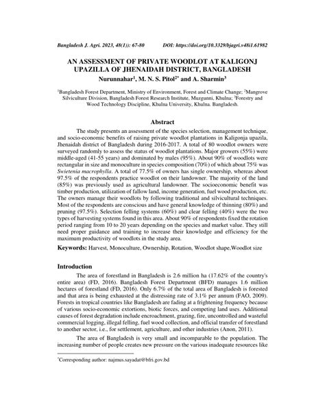 AN ASSESSMENT OF PRIVATE WOODLOT AT KALIGONJ … - raincitystudios.com