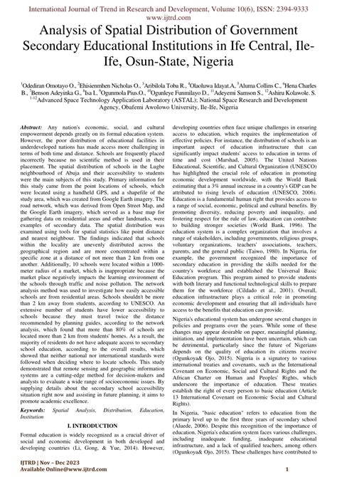 An Assessment of the Spatial Distribution of Government Secondary ... - wintechmobiles.com