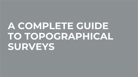 An In-Depth Guide To Topographical Surveys - wintechmobiles.com