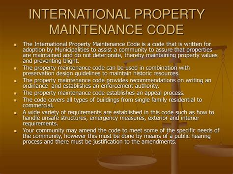 AN ORDINANCE ADOPTING PROPERTY MAINTENANCE CODES