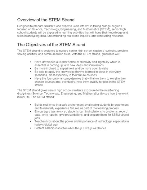 An Overview of the STEM Strand and Curriculum - wintechmobiles.com