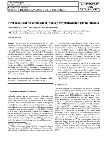 An unbiased H2survey for protostellar jets in Orion A ... - ResearchGate - wintechmobiles.com