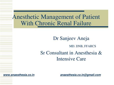 ANAESTHETIC MANAGEMENT IN PATIENT WITH CKD AND AKIwwww