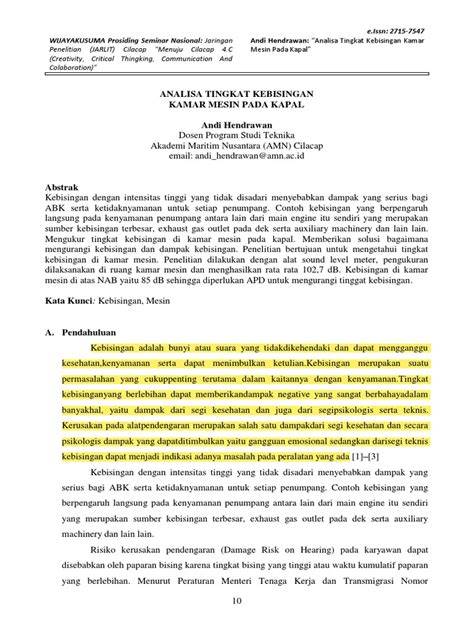 Analisa Kebisingan Kamar Mesin Kapal | PDF - Scribd - raincitystudios.com