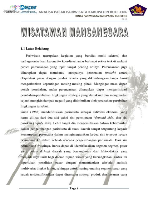 ANALISA PASAR PARIWISATA KABUPATEN BULELENG - wintechmobiles.com