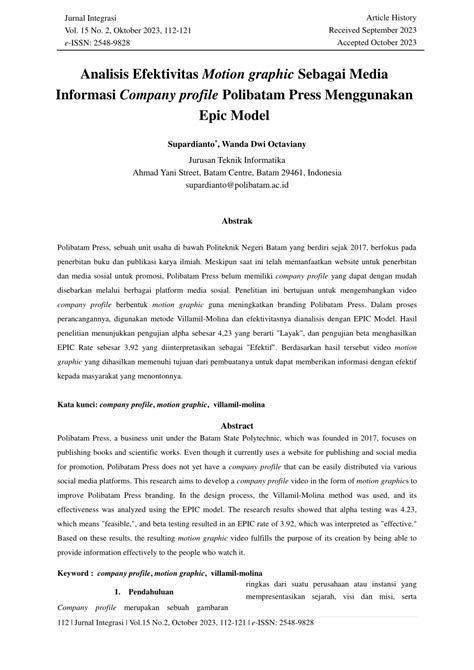 Analisis Efektivitas Motion graphic Sebagai Media Informasi Company ... - muktibox.com
