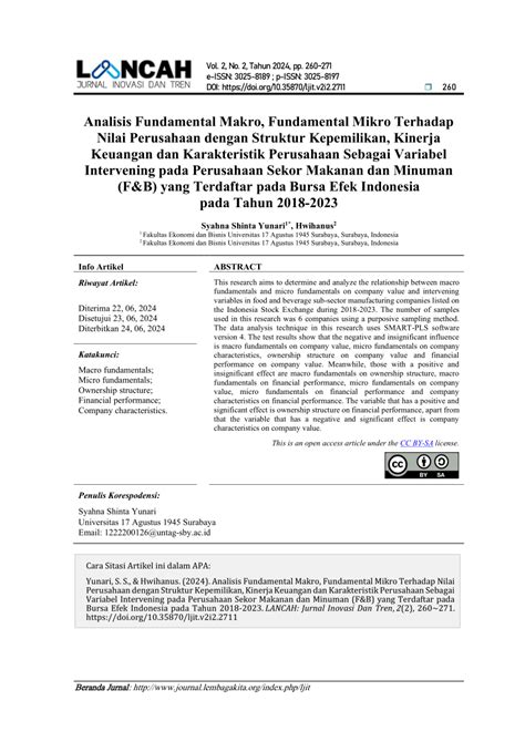 Analisis Fundamental Makro dan Fundamental Mikro Terhadap Nilai ... - coolestguyplanet.net