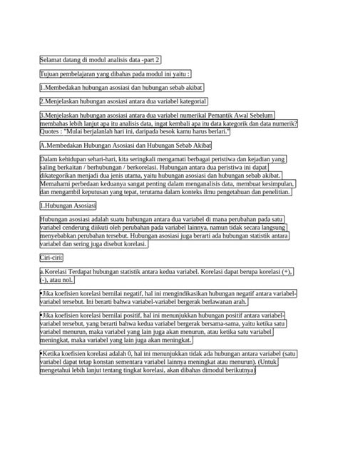 Analisis Hubungan Asosiasi dan Kausalitas - wintechmobiles.com